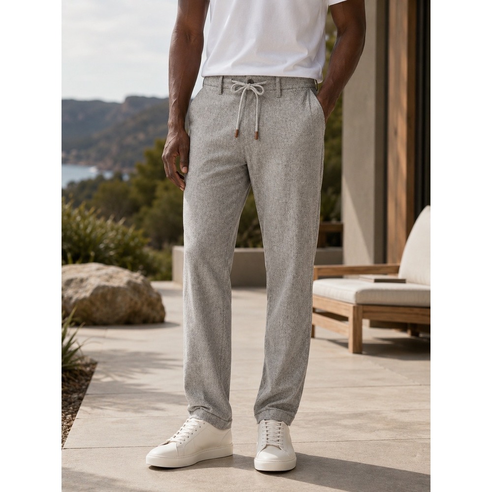 Eleventy Tapered Trousers Mens 32 Grey Wool Cashmere Melange Platinum Milano